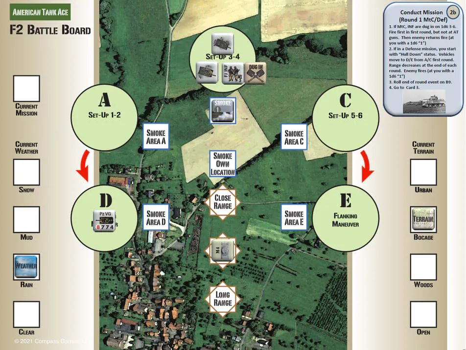 Game map board depicting the state at the end of Turn 2.